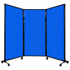 Panneau de partition acoustique portable, AWRD 70"x8'4" Avec Casters, Bleu