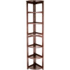67x12 Corner Flip Flop Bookcase - Mocha Walnut