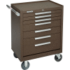 Kennedy® 277XB K1800 Series 27"W X 18"D X 35"H 7 Drawer Brown Roller Cabinet
