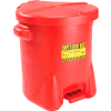 Poubelle à pédale Eagle en poly, 14 gallons, rouge - 937FL