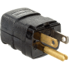 Bryant 5966VBK Valise Straight Blade Plug, 15A, 125V, Black