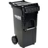 Global Industrial™ Mobile Trash Container, 35 Gallon Noir
