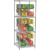 Nexel® CR2424C Can Rack System, 3 Tier, Chrome, 24"W X 24"D x 66"H
