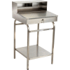 Winholt Shop Desk with Pigeonhole Riser 24"W x 22"D x 45"H Sloped Surface - Stainless Steel