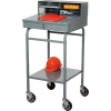 Winholt Mobile Open-Base Shop Desk RDMWN-3 with Pigeonhole Riser 24"W x 22"D x 48"H - Sloped - Gray