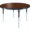 Activity Table - Round - 60" Diameter - Standard Adj. Height - Walnut