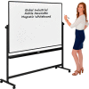 Global Industrial™ Mobile Reversible Whiteboard - 72 x 48 - Acier - Cadre noir