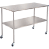 Global Industrial™ Mobile Stainless Steel Instrument Table, 48 x 24 », sous étagère