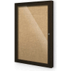 Balt® Indoor Enclosed Bulletin Board - 1 Door - Cork - Coffee Aluminum Frame - 24"W x 36"H