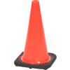 18" trafic cône, anti-reflet, Orange W / Base noire, 3 livres, 500-05-03