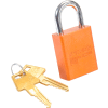 American Lock® No. A1105ORJ Solid Aluminum Rectangulaire Padlock, Orange - Qté par paquet : 6
