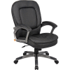 Boss Office Chair with Arms and Pillow Top - Vinyl - Mid Back - Black