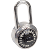 Master Lock® No. 1572LF 3-Letter Combo Padlock 1-1/2" Inside Shackle, Control Chart, Blk Dial - Pkg Qty 6