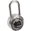 Master Lock® No. 1572LF 3-Letter Combo Padlock 1-1/2" Inside Shackle, Tableau de contrôle, Blk Dial - Qté par paquet : 6