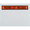 Enveloppes de face de panneau, impression « Liste de colisage jointe », 7"L x 5-1/2"W, orange, 1000/Pack