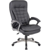 Boss Office Chair with Arms and Pillow Top - Vinyl - High Back - Black