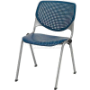 KFI pile chaise avec dossier perforé -  Siège en plastique - Marine - Série KOOL - Qté par paquet : 4