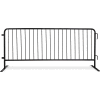 Queue Solutions CrowdMaster™ 1000 Steel Barricade, 100"L x 43"H, Flat Feet, Black