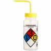 Bel-Art LDPE flacons 118160008, 500ml, Label de l’Isopropanol, jaune PAC, bouche large, 4/PK