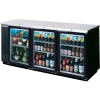 Verre porte arrière Bar réfrigérateur série BB-G, 79" W - BB78HC-1-G-B