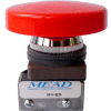 Bimba-Mead Air Valve MV-ES, 3 Port, 2 Pos, manuel, 1/8" NPTF Port Em rouge. Arrêter l’actionneur