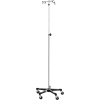 Blickman acier inoxydable 1415SS-4 IV Stand avec 5-Leg Base, 4-Hook, 52" - 94 po de hauteur