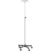 Blickman 1350-4 Heavy Duty Chrome IV Stand avec 5-jambe Base, 4-Hook, 56"-100 » hauteur