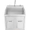 Blickman Single Station Wall Mounted Lodi Scrub Sink, Contrôle de l’action du genou, Acier inoxydable