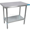 Table en acier inoxydable BK Resources 430, 24 x 24 », sous-étagère galvanisée, calibre 18