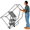 3 Step Steel Tilt & Roll Ladder Perforated Tread - TR-3-P