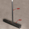 Bluff a-frame dalle support courrier, eu-SRP5, 2" dia., 60" H