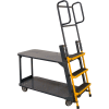 Ballymore Steel Stockpicker Cart w / 2 étagères, 1000 lb. Capacité, 51"L x 21"L x 63"H