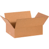 Global Industrial™ boîtes ondulées en carton plat, 15"L x 11"L x 4"H, Kraft - Qté par paquet : 25