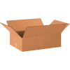 Global Industrial™ boîtes ondulées en carton plat, 20"L x 14"L x 6"H, Kraft - Qté par paquet : 25
