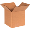 Global Industrial Cube Cardboard Corrugated Boxes, 6"L x 6"W x 6"H, Kraft - Pkg Qty 25