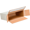 Global Industrial Self Seal Side Loading Cardboard Corr. Boxes, 9-1/4"L x 3"W x 6-3/4"H White - Pkg Qty 25