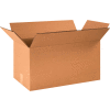 Global Industrial Heavy Duty Double Wall Corrugated Boxes, 24"L x 12"W x 12"H, Kraft - Pkg Qty 15