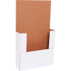 Global Industrial™ Corrugated Easy-Fold Mailers, 12"L x 11-1/2"L x 3"H, Blanc - Qté par paquet : 50