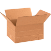 Global Industrial™ Boîtes ondulées en carton multi profondeur, 10"L x 8"W x 6"H, Kraft - Qté par paquet : 25
