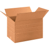 Global Industrial™ Boîtes ondulées en carton multi profondeur, 16"L x 12"W x 10"H, Kraft - Qté par paquet : 25