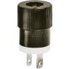 Bryant 9754NS Straight Blade Plug, 15A, 125V, Black/White
