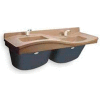 Bradley Corp® Lavatory System, High On Left, 2 People, Series FL2H, 2 Person