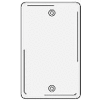 Plaque vierge à installation sur caisse Bryant NP13W, 1, standard, nylon blanc