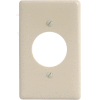 Bryant NP720I Single Receptacle Plate, 1-Gang, Standard, Ivory Nylon, 1.40 open