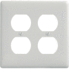 Bryant NP82W Duplex Plate, 2-Gang, Standard, White Nylon