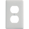 Bryant NP8W Duplex Plate, 1-Gang, Standard, White Nylon