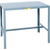 Petit géant® Table de machine stationnaire avec pied incliné, bord carré en acier, 24 « Lx18 » Dx30 « H, Gris