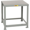 Petit géant® Table de machine stationnaire W / Pied incliné, Bord carré en acier, 36 « L x 30 « D, Gris