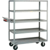 Little Giant® Multi-Shelf Truck 5ML-2448-6PH-WSP, 5 Lip Shelves 24x48 Writing Shelf Pocket