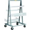 Little Giant® A-Frame Adjustable Tray Shelf Truck AFS-3640-6PH, Double-Sided